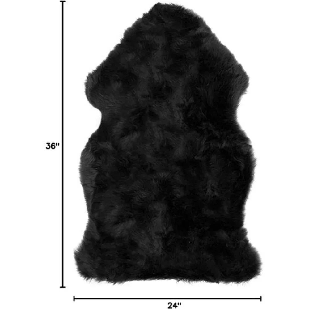 New Premium Genuine Sheepskin Rug Black Real Australia Sheepskin Natural